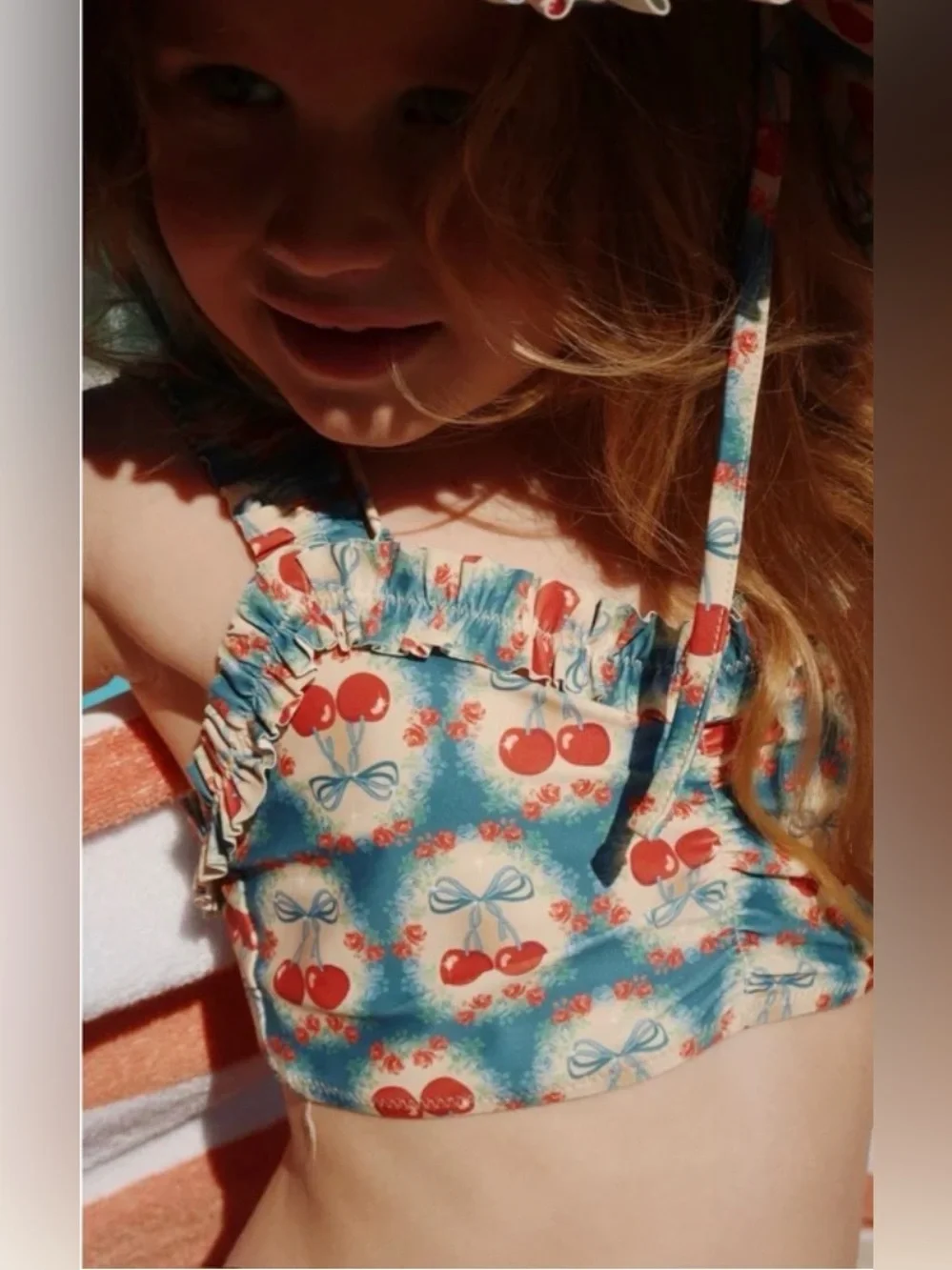 NWT Konges Sløjd Cherry Bow Blue Maya Bikini Grs 2PC Multiple Sizes